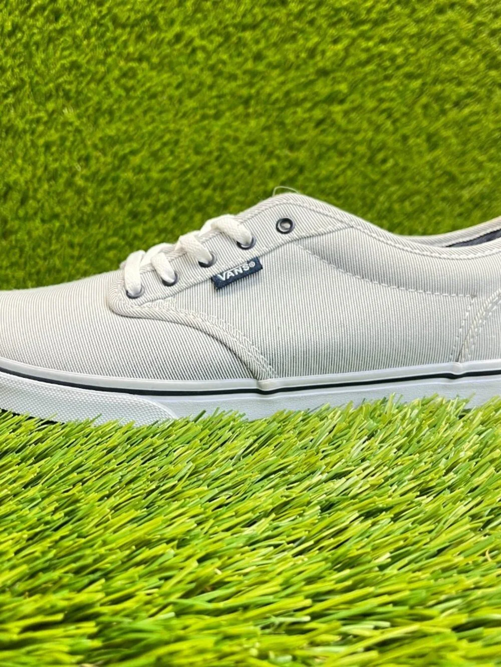 Vans Atwood Canvas Womens Size 8.5 Gray White Athletic Skate Shoes Sneakers_3
